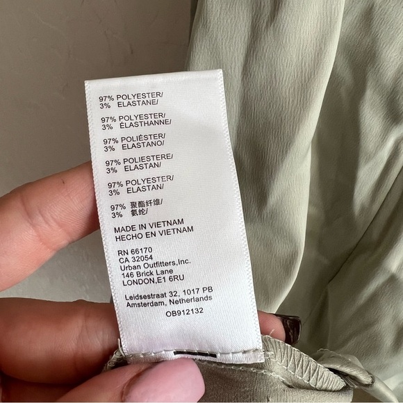 Urban Outfitters Cowl Neck Mini Sage Green Dress - Picture 9 of 10